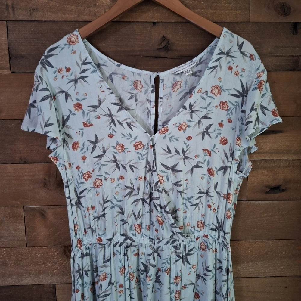 American Eagle Floral Cape-Overlay RomperSize Large